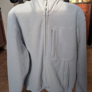 Aritzia TNA fleece zip jacket with hood